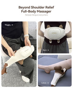 Masseur électrique pour les tissus profonds, pétrissage et tapotement, pour le cou, les épaules et le dos, télécommande sans fil, 3 vitesses, pour la relaxation musculaire et la douleur - Product Image 3