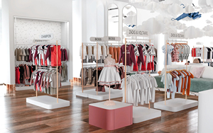 Bespoke <b>Kids</b> Wear Boutique Interior Decoration Children Clothing Store Shopfitting and Metal Apparel Display Stand - Product Image 4