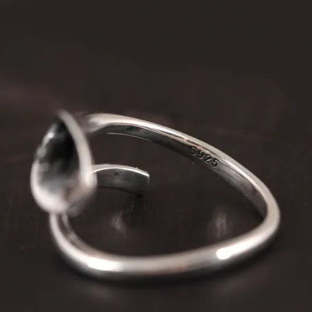 925 כסף creative רטרו calla שושן פשוט עיצוב טבעת נקבה אתני נוף פנים פרח פתיחת מתכוונן טבעת תכשיטים
