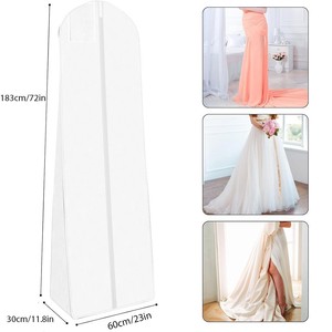 Personnalisé Épaissi Respirant Suspendu <span class=keywords><strong>Robe</strong></span> De Mariée <span class=keywords><strong>Robe</strong></span> De Mariage Vêtement Sac Ménage Long Mariage Manteau Vêtements Costume Couverture Anti-Poussière - Product Image 3