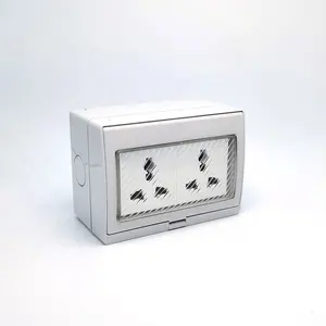 Ip55 Double Universal Waterproof Wall Socket 16A 2 Way EU US UK AU Multi-Function Electrical Outdoor Power Outlet