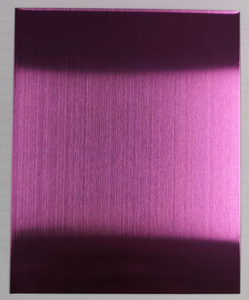 AISI 304 pembe renk paslanmaz çelik fırçalanmış kaplama sac duvar paneli - Product Image 5