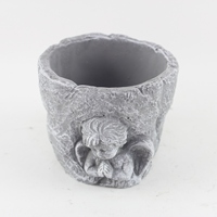 Pots à fleurs anges de style classique, les plus récents modèles, pour usage au sol, en ciment – Vente chaude