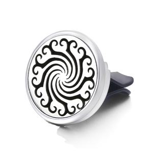 กล่องใส่น้ำหอมติดรถยนต์สแตนเลส กลิ่นหอมบำบัด น้ำมันหอมระเหย ที่หนีบช่องแอร์ - Product Image 1