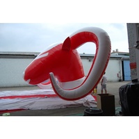 Mascotte gonflable géante personnalisée KeepFuns en forme de tête de bélier, tête de chèvre gonflable en PVC pour événements, publicité et décoration d'équipes sportives
