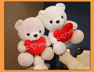 Bambola di peluche personalizzata con cuore carino in peluche per festa regalo di San Valentino orsacchiotto peluche ti amo orso - Product Image 6