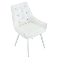 Fauteuil d'appoint moderne en cuir PU premium à motif crocodile, dossier décoré de diamants, pieds en métal chromé doré, pour la maison ou le bureau
