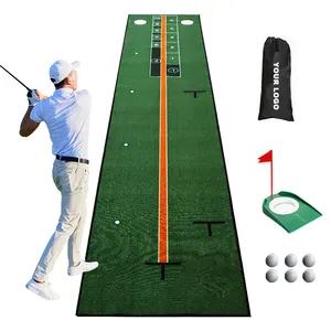 Penjualan laris lengkap kustom tikar latihan permainan chip Golf lengket Indoor Outdoor