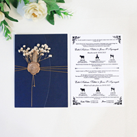 Boîte cadeau de luxe verte en acrylique pour invitation de mariage, avec fleurs séchées, sceau de cire et dorure à chaud, invitation personnalisée avec carte calendrier 'Save the Date'