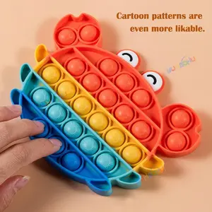 Arc-en-ciel <span class=keywords><strong>Pop</strong></span> Push Bubblle Fidget Anti Stress Relief Jouets pour enfants adultes Besoins spéciaux Jouets sensoriels Jouets interactifs pour enfants - Product Image 4