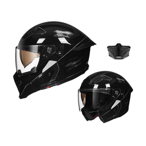 Casque modulaire rétro certifié Security 3C DOT, convertible intégral et trois-quarts, pour la conduite à moto - Product Image 2