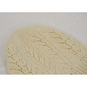 Hữu cơ trắng của phụ nữ cừu len hat thanh lịch & Phong cách Lưới mô hình cho mùa thu | mềm mại, thân thiện với môi & cao cấp - Product Image 4