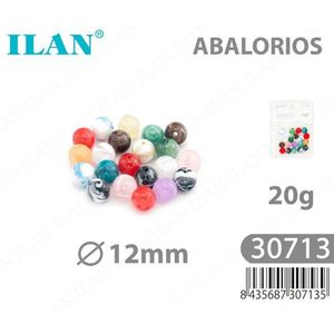 Ilan Abalorios Cuentas de Acrílico Imitación Jade de 12mm 20g - Product Image 3