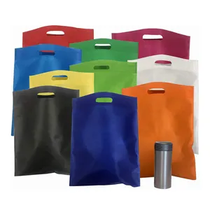 Calidad Escuela Oficina Libro Compras Regalos Reciclado diario Die-Corte Procesamiento Color Tote Bolsas no tejidas A4