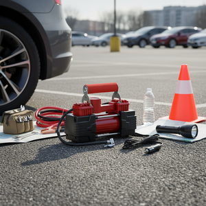 <span class=keywords><strong>Compresor</strong></span> de Aire Portátil de <span class=keywords><strong>12V</strong></span> con Cable, Inflador de Neumáticos para <span class=keywords><strong>Auto</strong></span> y Camioneta, de Doble Cilindro, 150 PSI, con Luz LED - Product Image 1