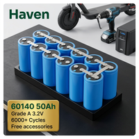 Batterie cylindrique LiFePO4 3.2V 50Ah 60140, débit élevé 6C, 6000 cycles, pour alimentation portable et sauvegarde télécom
