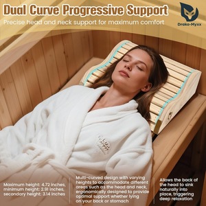 Almohada de Respaldo para Sauna Drako-Myxx, Madera Natural, Diseño Minimalista, Soporte para Baño de Vapor - Product Image 5
