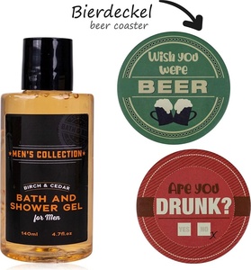 Ensemble cadeau bio pour <span class=keywords><strong>homme</strong></span> en gros OEM WISH YOU WERE BEER comprenant un <span class=keywords><strong>gel</strong></span> <span class=keywords><strong>douche</strong></span> de 60 ml, une tasse en céramique de 250 ml, parfum personnalisé - Product Image 5