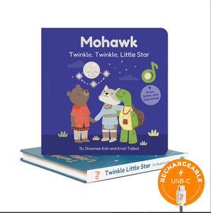 Livre sonore interactif éducatif précoce <span class=keywords><strong>pour</strong></span> enfants en langue Mohawk, avec fonction de chant 'Twinkle Twinkle Little Star', rechargeable USB-C - Product Image 1