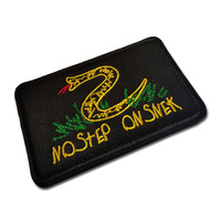 Patchs de drapeau de serpent brodés Design durable et accrocheur-Ne marchez pas sur moi!