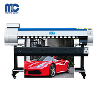Imprimante numérique grand format XP600 DX5, compatible avec les machines d'impression, mesure 1.6m/1.8m/2.5m/3.2m, dos en vinyle, soluble dans l'eau