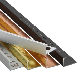 Aluminum Alloy Wood Floor Edge Strips Tile Edge Strips Right Angle Edge Strips