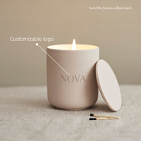 Bougie parfumée artisanale NOVA, sur mesure, promotionnelle, premium, aromathérapie, pour la maison, longue durée, 100% bio.