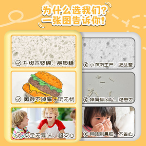 Bloc éponge anti-stress compressible en coton de pâte à papier, motif dessin animé, pour enfants, fournitures d'artisanat - Product Image 4
