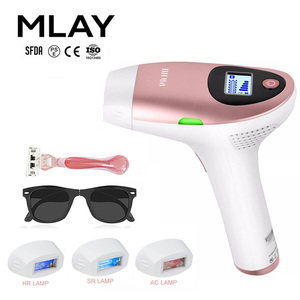 MLAY T3 3 en 1, épilateur laser portable, traitement permanent du corps entier, IPL, épilation indolore, <span class=keywords><strong>appareil</strong></span> pour usage domestique - Product Image 1