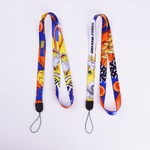 Custom Polyester Nylon Woven Flat Lanyard Promotional Work Events Key Chain and ID Holder