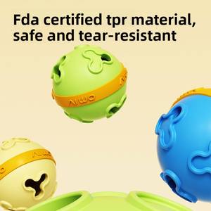 Çevre dostu dayanıklı silikon <span class=keywords><strong>Pet</strong></span> çiğnemek oyuncak aperatif dağıtım topu köpek sabır eğitim çene kas gevşeme için açık - Product Image 3
