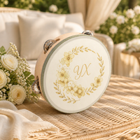 Tambourin à main en bois de 6 pouces, instrument de percussion portable pour mariage, Noël et décoration de fête, vente en gros