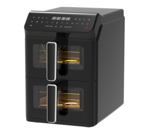 Forno Elettrico con Controllo Digitale e Friggitrice ad Aria Doppia, Grande Capacità con 2 Cestelli, Friggitrice Senza Olio con Touch Screen, Doppio Elemento Riscaldante e Cestello per Friggere - Product Image 3