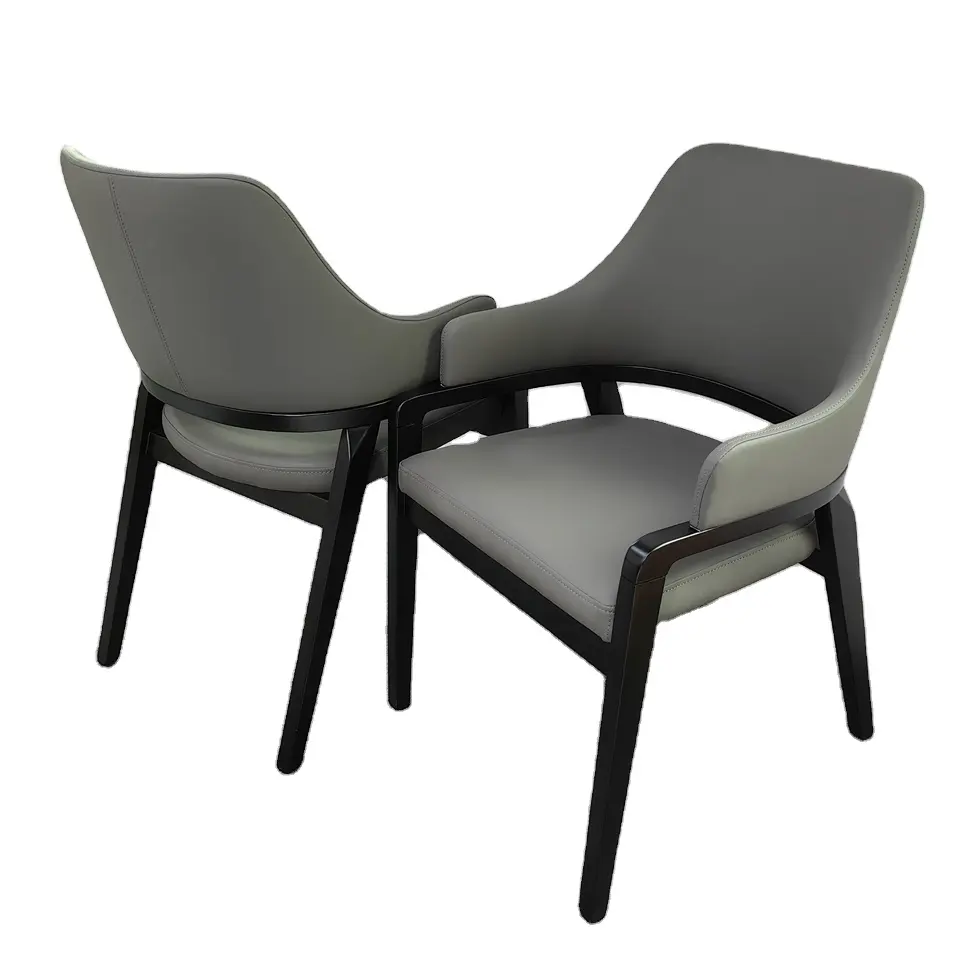 Set ruang makan desain baru, kursi makan kursi kayu furnitur rumah Modern kontemporer elegan padat kursi Nordic