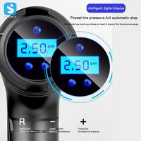 Wired Digital Display Handheld 12V Tyre Inflator Outdoor Electric Automatic Portable Car Air Pump Tire Inflator