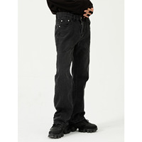 Jean à jambes larges pour hommes, pantalon Simple et tendance, de Style coréen, conception personnalisée, de haute qualité, vente en gros, d'usine