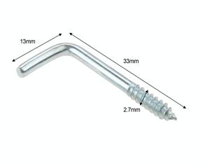 Vít Trong Cốc Móc Vít Trong Móc Áo Xoắn Ốc Khung Hình Cây Đèn Ánh Sáng Rèm Thực Vật Lưới Dây Mắt Bolt L Cup Hook - Product Image 3