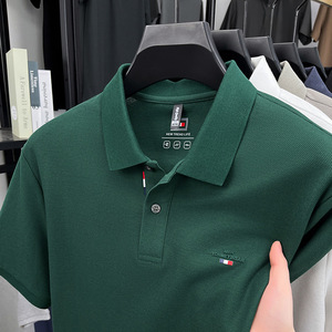 <span class=keywords><strong>Polo</strong></span> <span class=keywords><strong>de</strong></span> Golf <span class=keywords><strong>de</strong></span> Manga Corta para Hombre, <span class=keywords><strong>Color</strong></span> Sólido, Bordado, Suave - Product Image 4