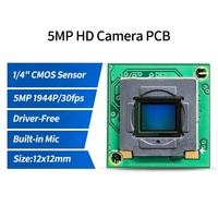 Carte caméra USB 5MP 2592*1944 12x12mm 1/4" CMOS UVC OTG avec microphone intégré pour la numérisation de documents