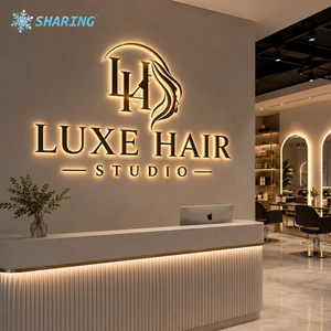 Letrero LED 3D Personalizado, Letrero Acrílico Retroiluminado para Salón de Belleza, Decoración de Pared con Logotipo, Publicidad, IP65 Impermeable - Product Image 4