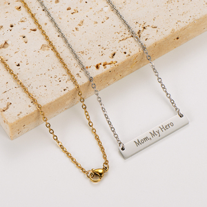 Dainty 316l in acciaio inox 18k Pvd placcato oro fatto da te collana regalo per la festa della <span class=keywords><strong>mamma</strong></span> - Product Image 4