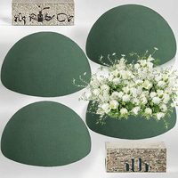 Bouquet de fleurs artificielles en résine phénolique Qibai Hemisphere, arrangement de fleurs fraîches, boule sphérique artisanale