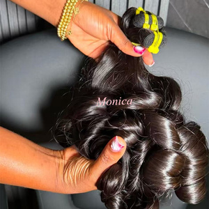 Paquetes de cabello crudo negro natural Suministros de cabello sin procesar Paquetes de ondas sueltas camboyanas - Product Image 6