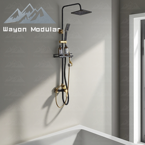 Columna de ducha moderna Wayon con estante integrado para artículos de tocador Accesorio de baño práctico y elegante - Product Image 1