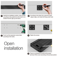 Système de rail multiprise électrique universel intelligent pour bureau et table, idéal pour la maison et le bureau