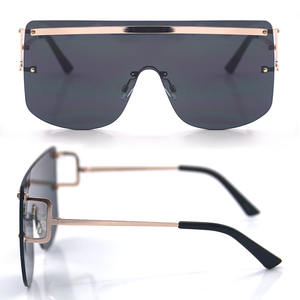 Gafas de sol sin montura mujer moda de gran tamaño humo unisex retro lente de una pieza gafas de sol de Río - Product Image 1