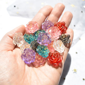 Vente Flash : Cabochons en Résine Colorée en Forme de Rose de 18 mm pour la Décoration de Bijoux et Artisanat DIY - Product Image 1