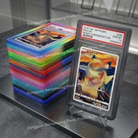 Plaque de protection arrière en TPU à paillettes dégradées 35pt pour cartes gradées, avec plaque acrylique transparente pour cartes PSA
