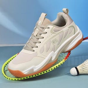 Chaussures de tennis blanches en mesh pour hommes avec accents rouges et bleus, lacets, semelle extérieure en caoutchouc respirante, baskets de sport d'été - Product Image 4