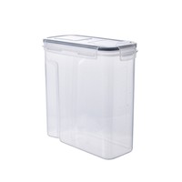 Ensemble de contenants de rangement de cuisine en plastique BUOAZR, 4 pots hermétiques empilables de 4 L avec couvercle scellé sans BPA pour céréales, pâtes, sucre, farine